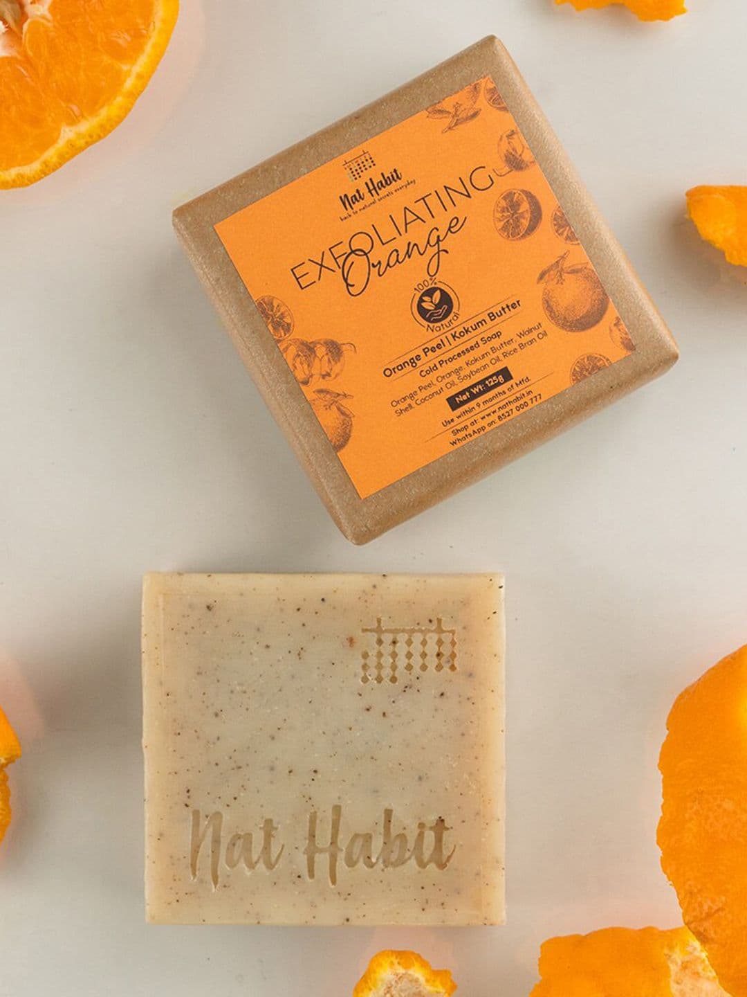 Nat Habit Cold Processed Exfoliating Orange Soaps with Kokum Butter - 125 g - view 1