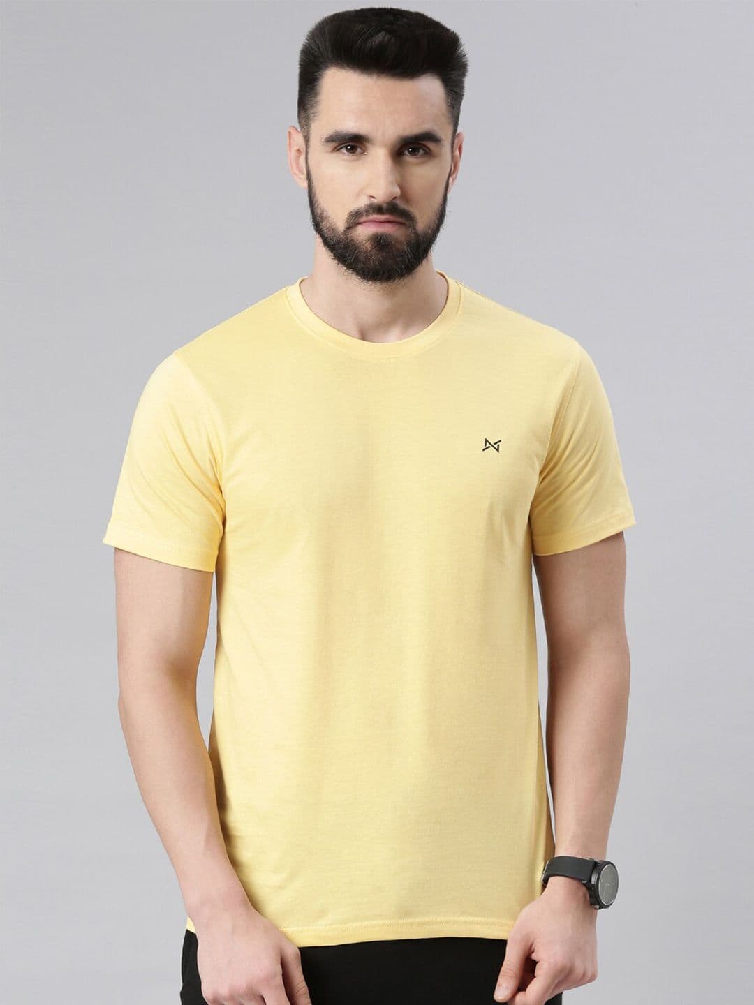 Force NXT Men's Super Combed Cotton Solid Round Neck T-Shirt - view 1