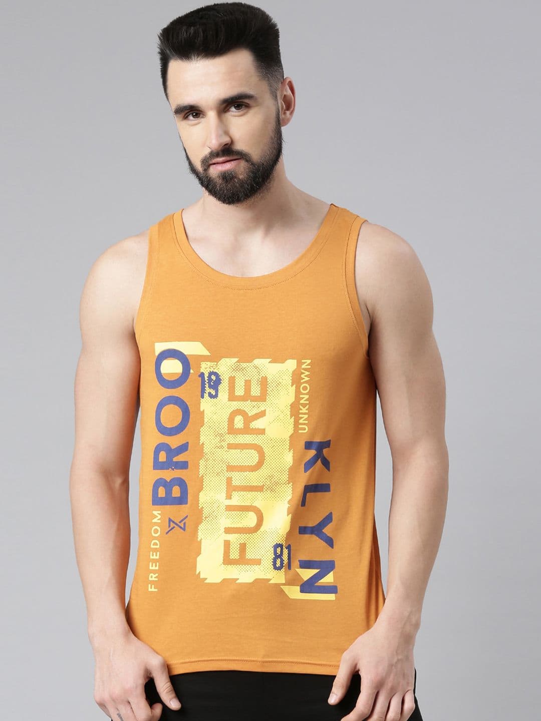 Force NXT Printed Super Combed Cotton Tank T-shirt - view 1