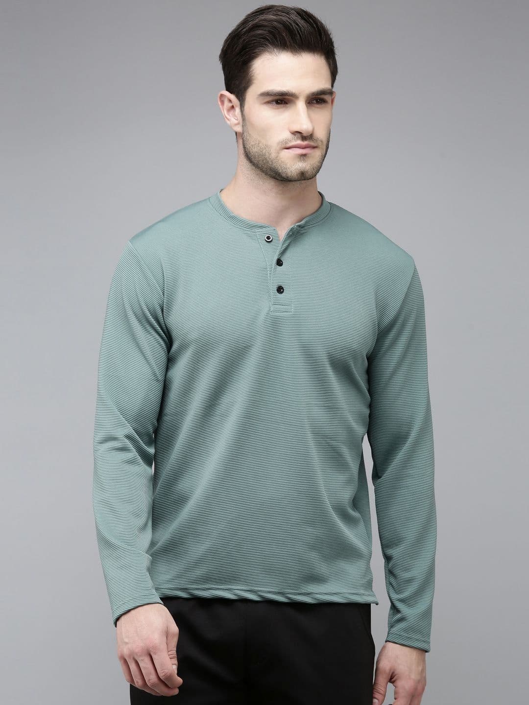 MADSTO Men Solid Henley Neck T-shirt - view 1