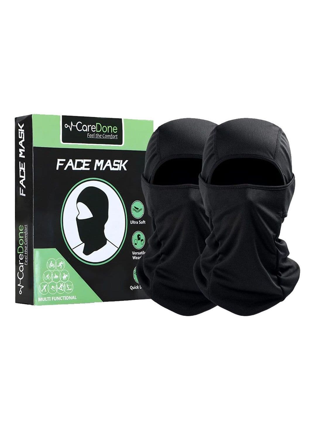 CareDone Men Set Of 2 Cotton Bike Riding Washable Reusable Dust Protection Cover Face Mask - view 1