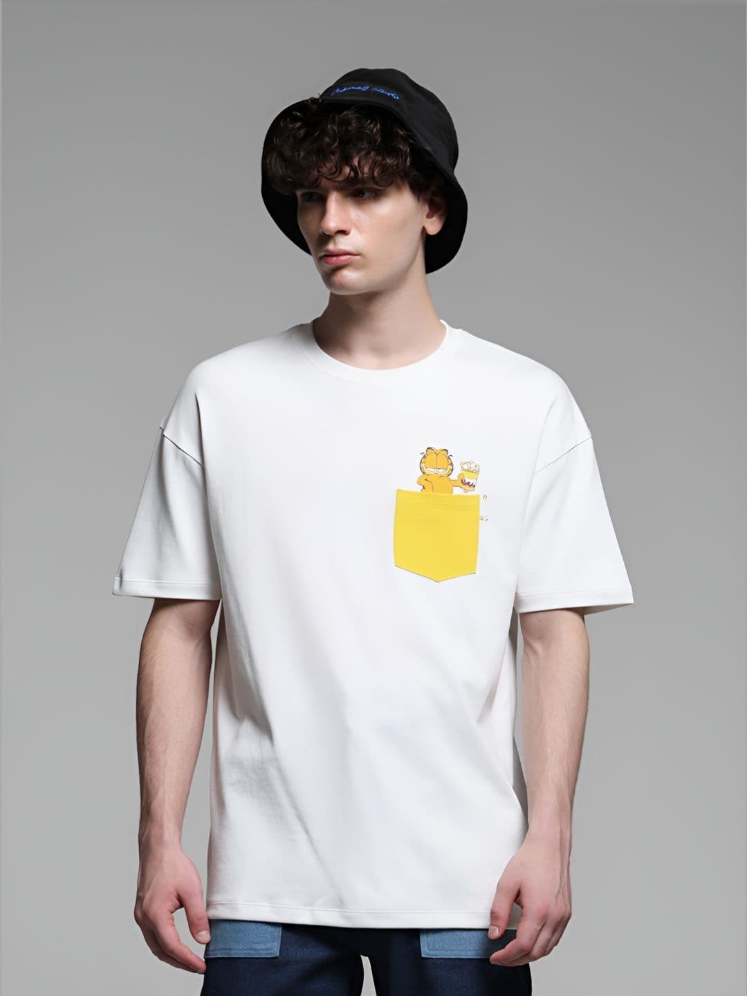 Jack & Jones Men Extended Sleeves Pockets Oversized T-shirt - view 1