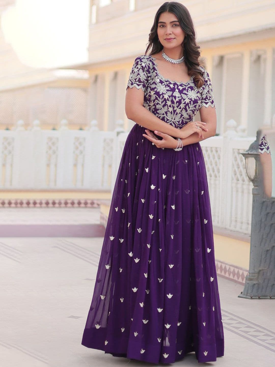 KALINI Women Embroidered Maxi Ethnic Dress - view 1