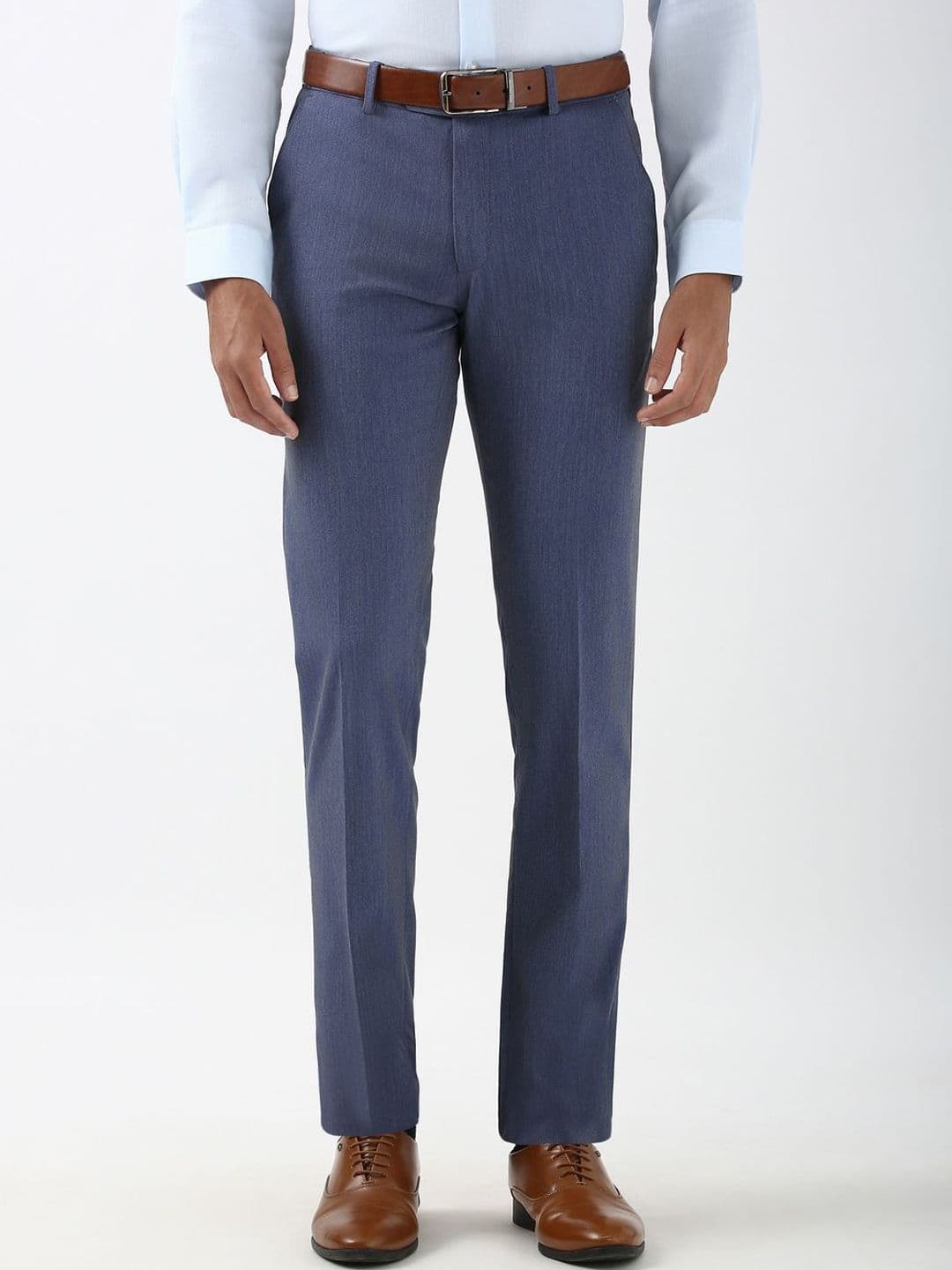 Peter England Men Printed Slim Fit Trousers - view 1