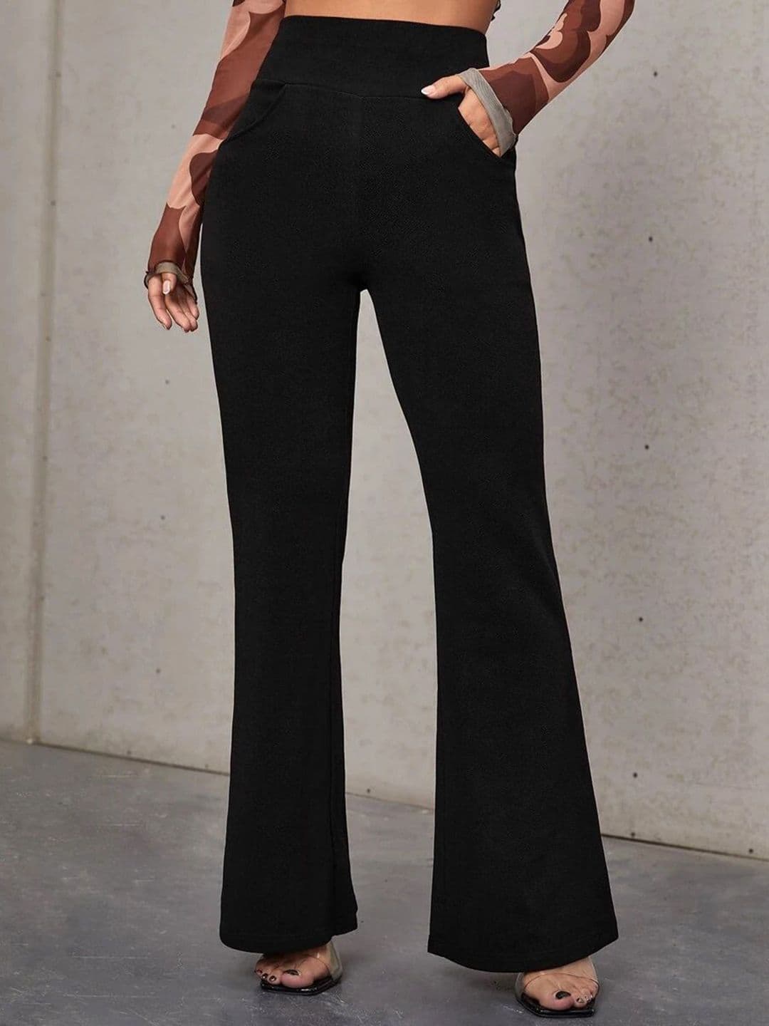 Stylecast X Slyck Women Comfort Flared Wrinkle Free Trouser - view 1