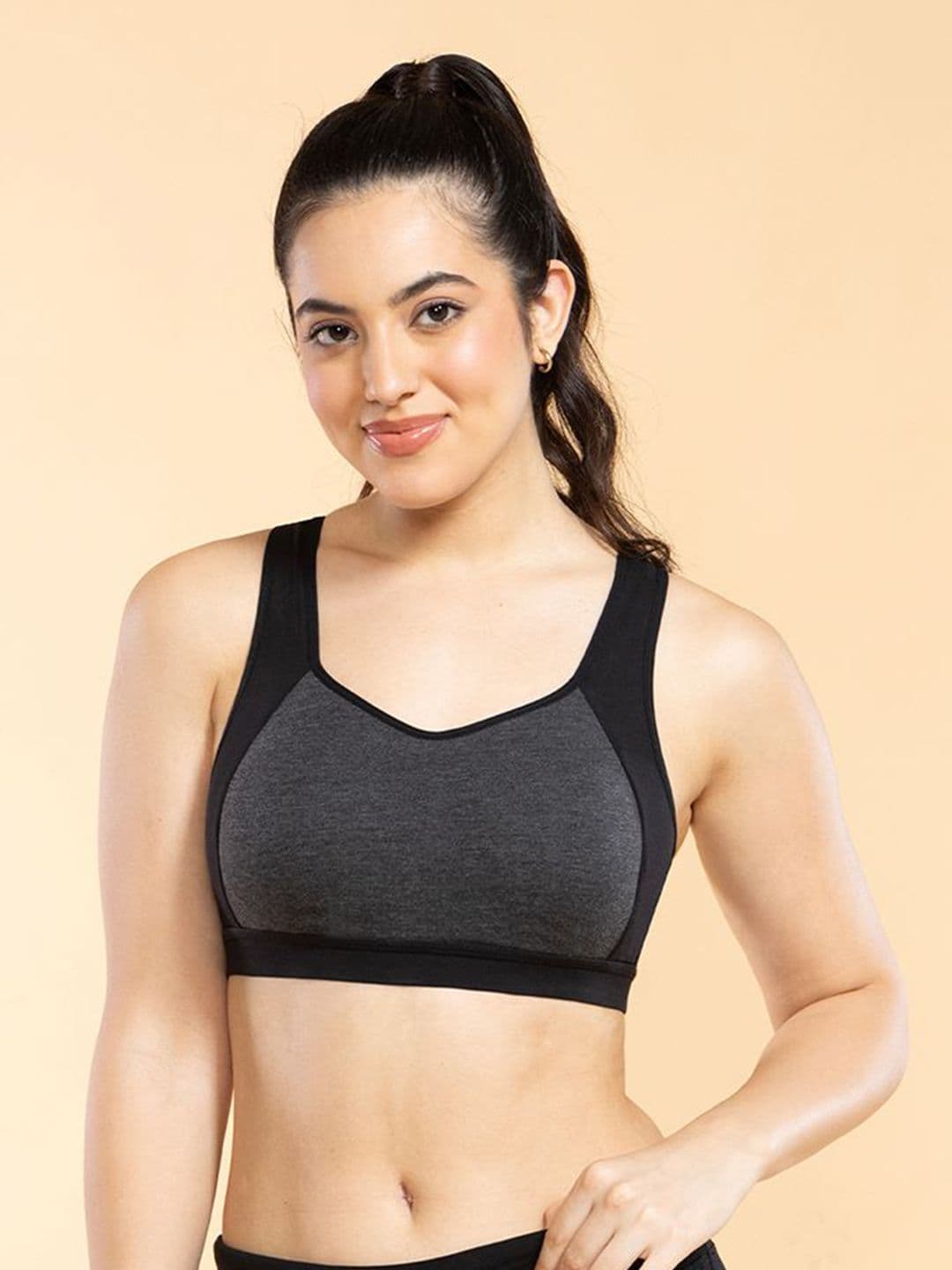Enamor Medium Impact Cotton Padded Wire-Free Full Coverage Comfort Sports Bra Sb38 - view 1