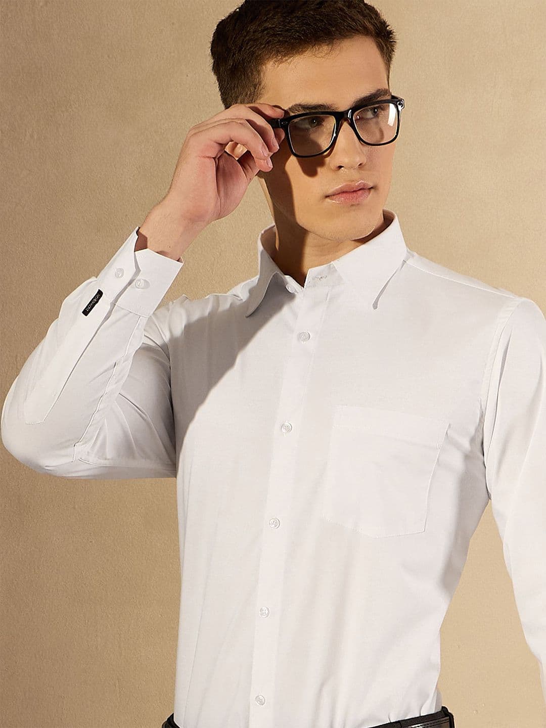 DENNISON Men Smart Spread Collar Solid Cotton Formal Shirt - view 1