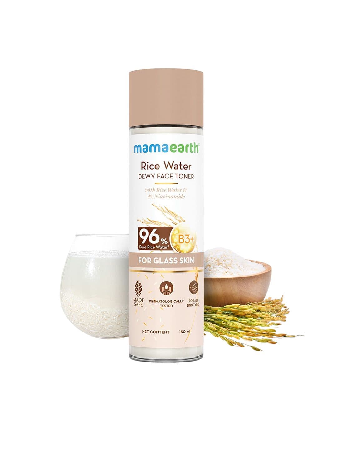 Mamaearth Rice Water Dewy Face Toner With Rice Water 4% Niacinamide For Glass Skin -150ml - view 1