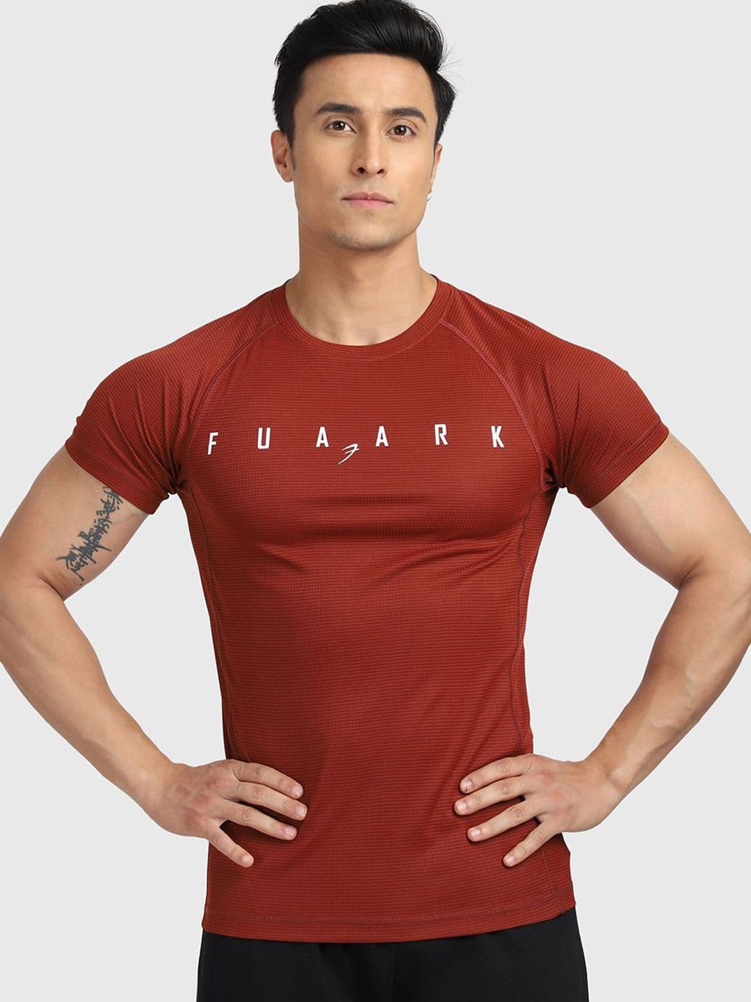 FUAARK Men Anti Odour Checked Slim Fit T-shirt - view 1