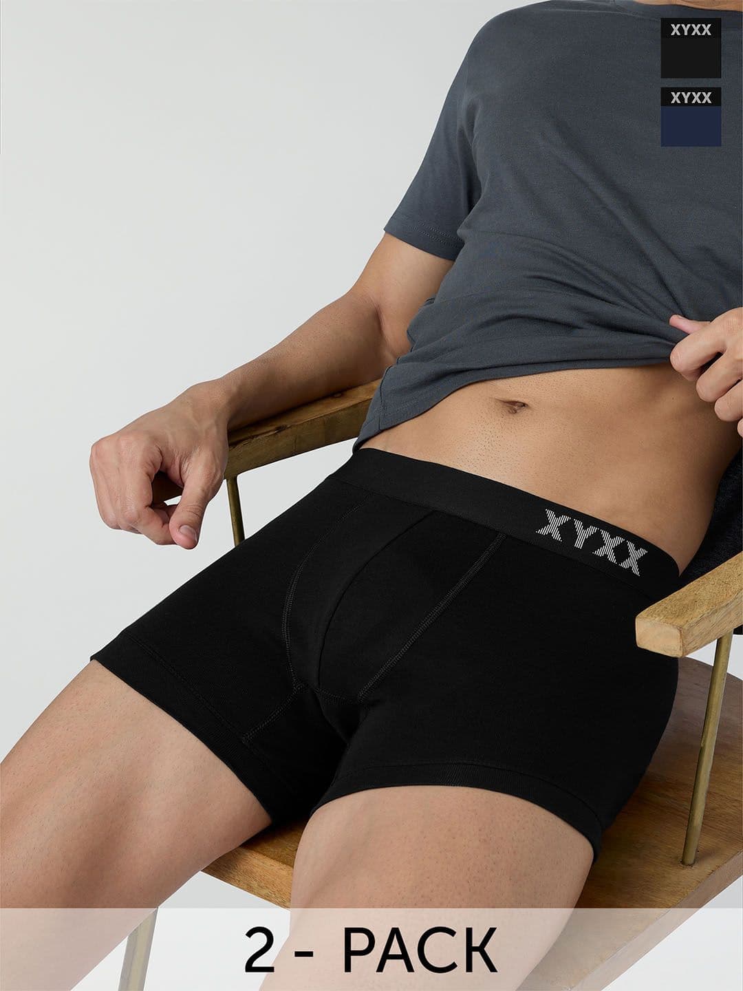 XYXX Men Solid Pack of 2 Combed Cotton Pace Trunk - view 1