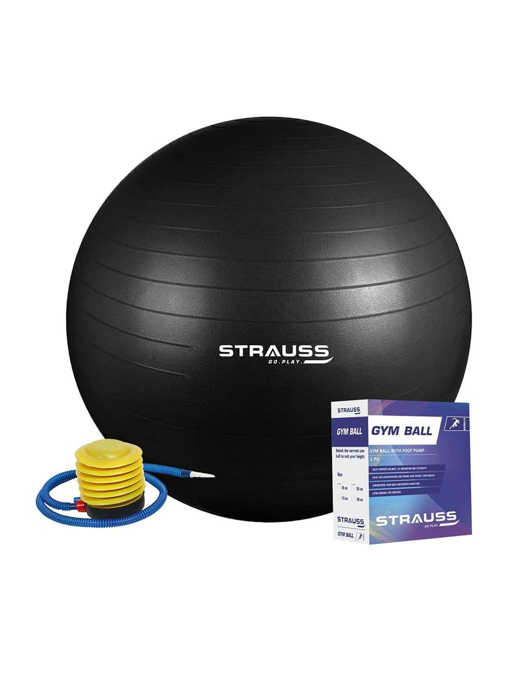 STRAUSS Printed Anti-Burst Gym Ball With Free Foot Pump - view 1