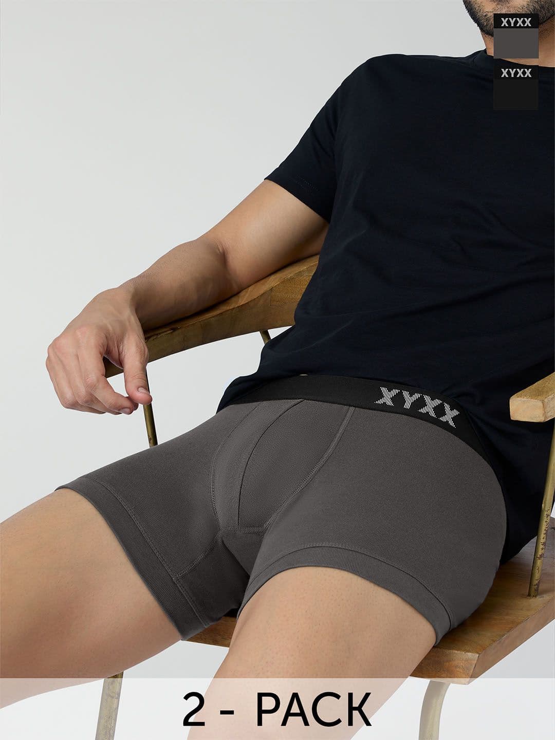 XYXX Men Solid Pack Of 2 Combed Cotton Pace Trunk XYTRNK2PCKN630 - view 1