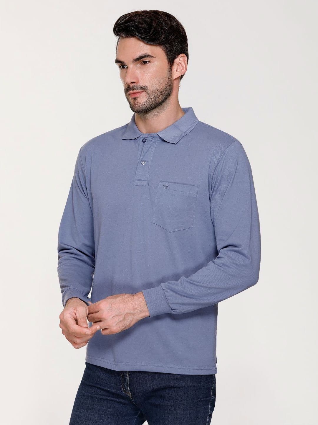 ARRAY Long-Sleeve Polo with Signature Pocket - view 1