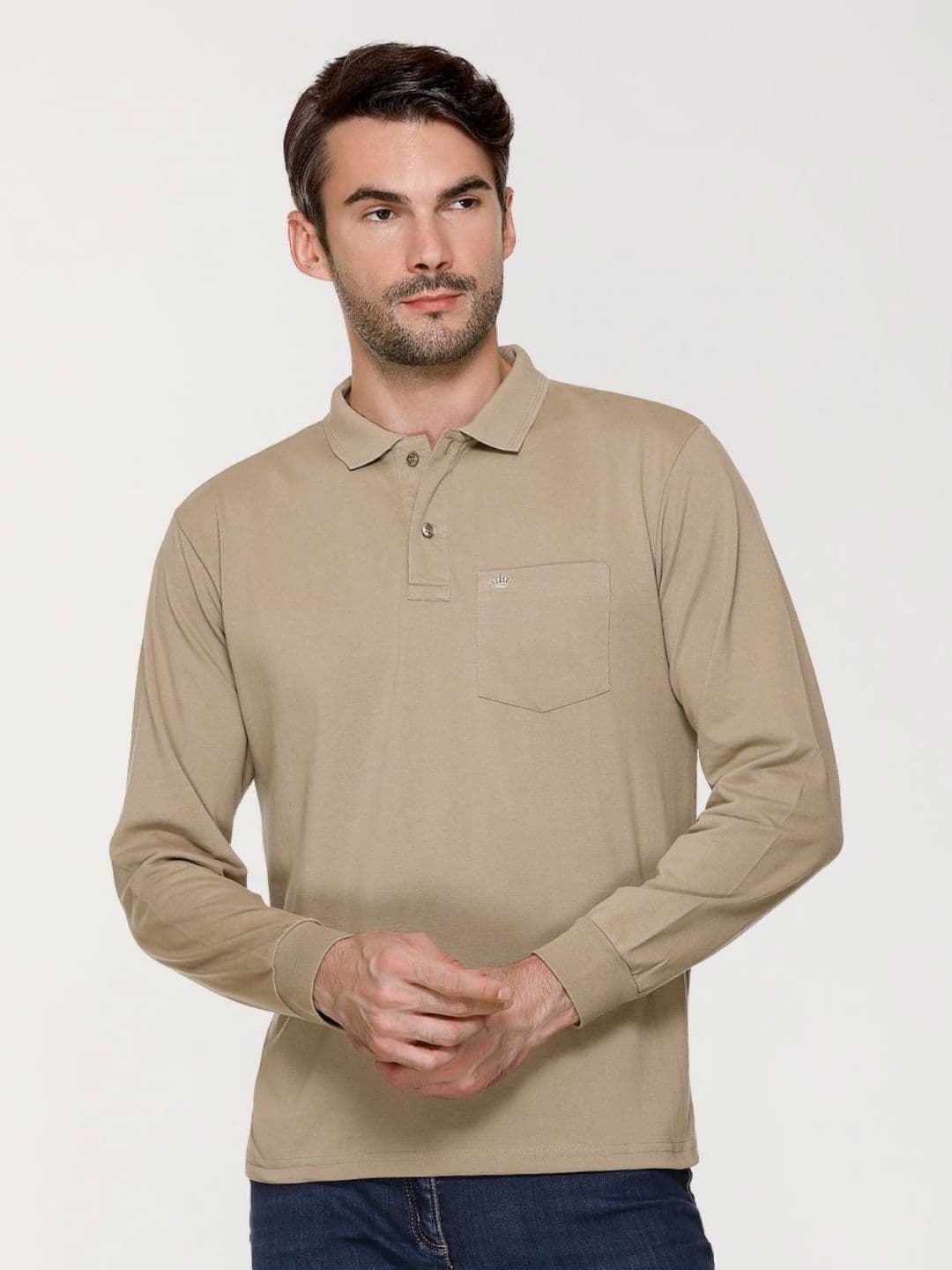 ARRAY Long-Sleeve Polo with Signature Pocket - view 1