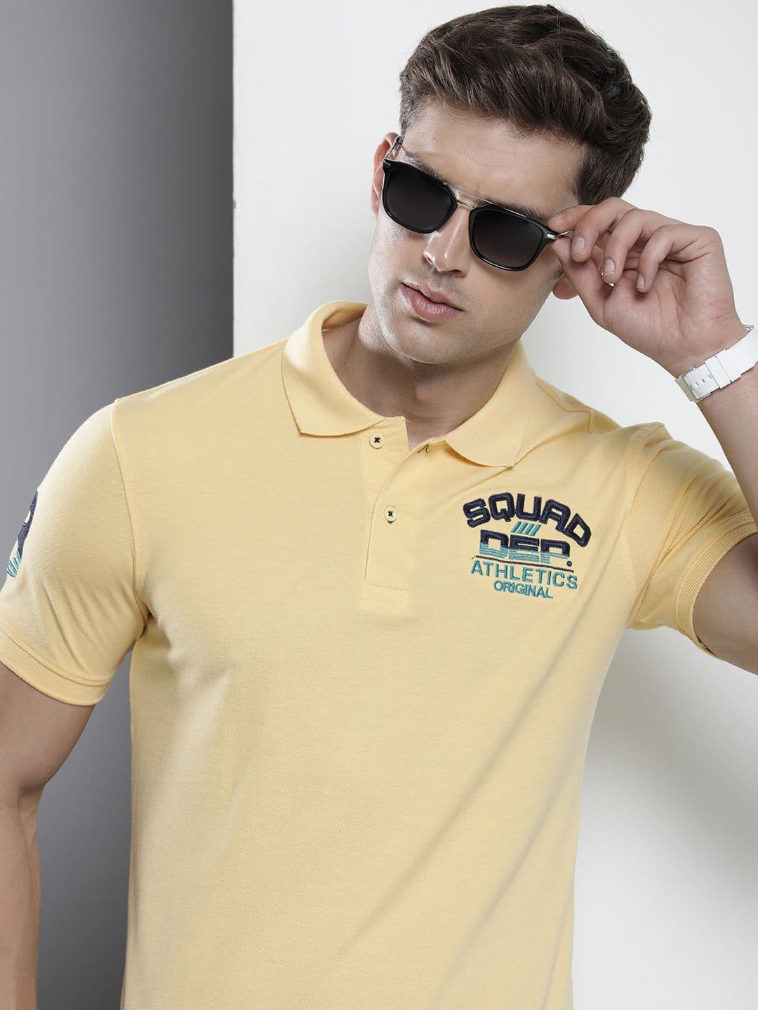 The Indian Garage Co Polo Collar Applique T-shirt - view 1