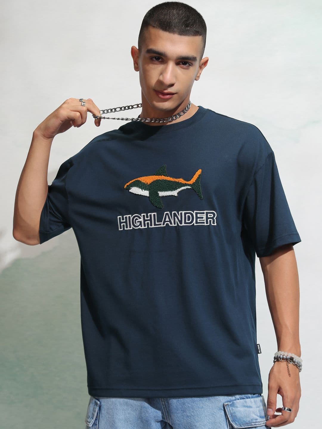 HIGHLANDER Men Typography Printed Applique T-shirt - view 1