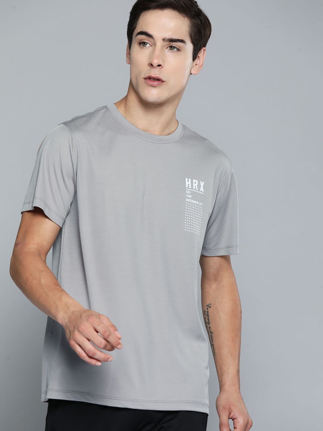 HRX by Hrithik Roshan Brand Logo Printed Rapid-Dry T-shirt - view 1