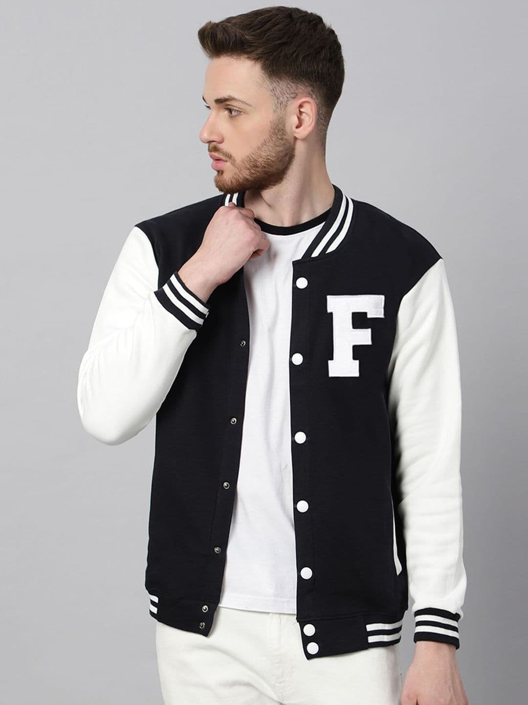 Be Savage Men Windcheater Outdoor Varsity Jacket with Embroidered - view 1
