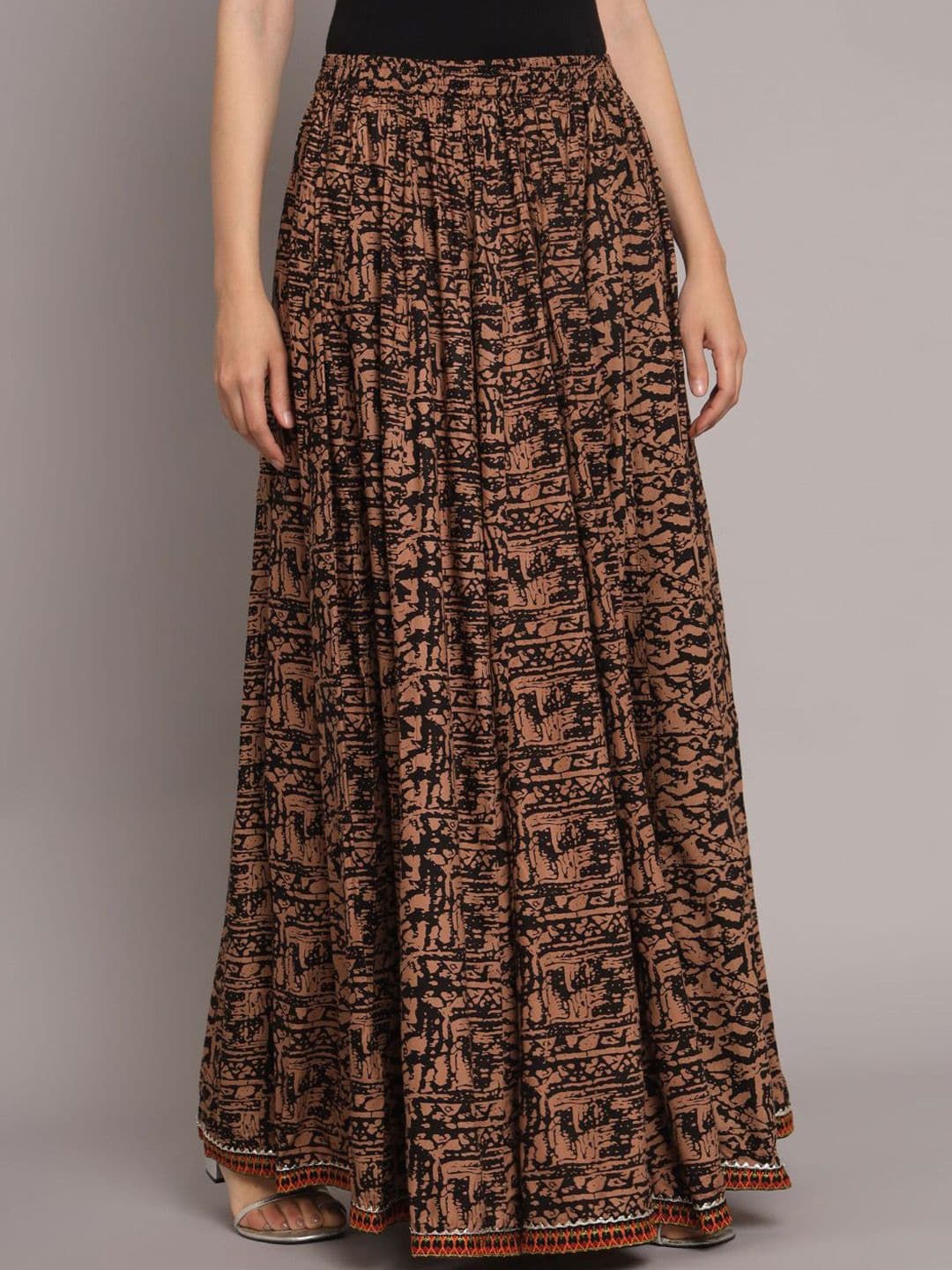 NYPA Women Abstract Printed Flared Maxi Skirts - view 1