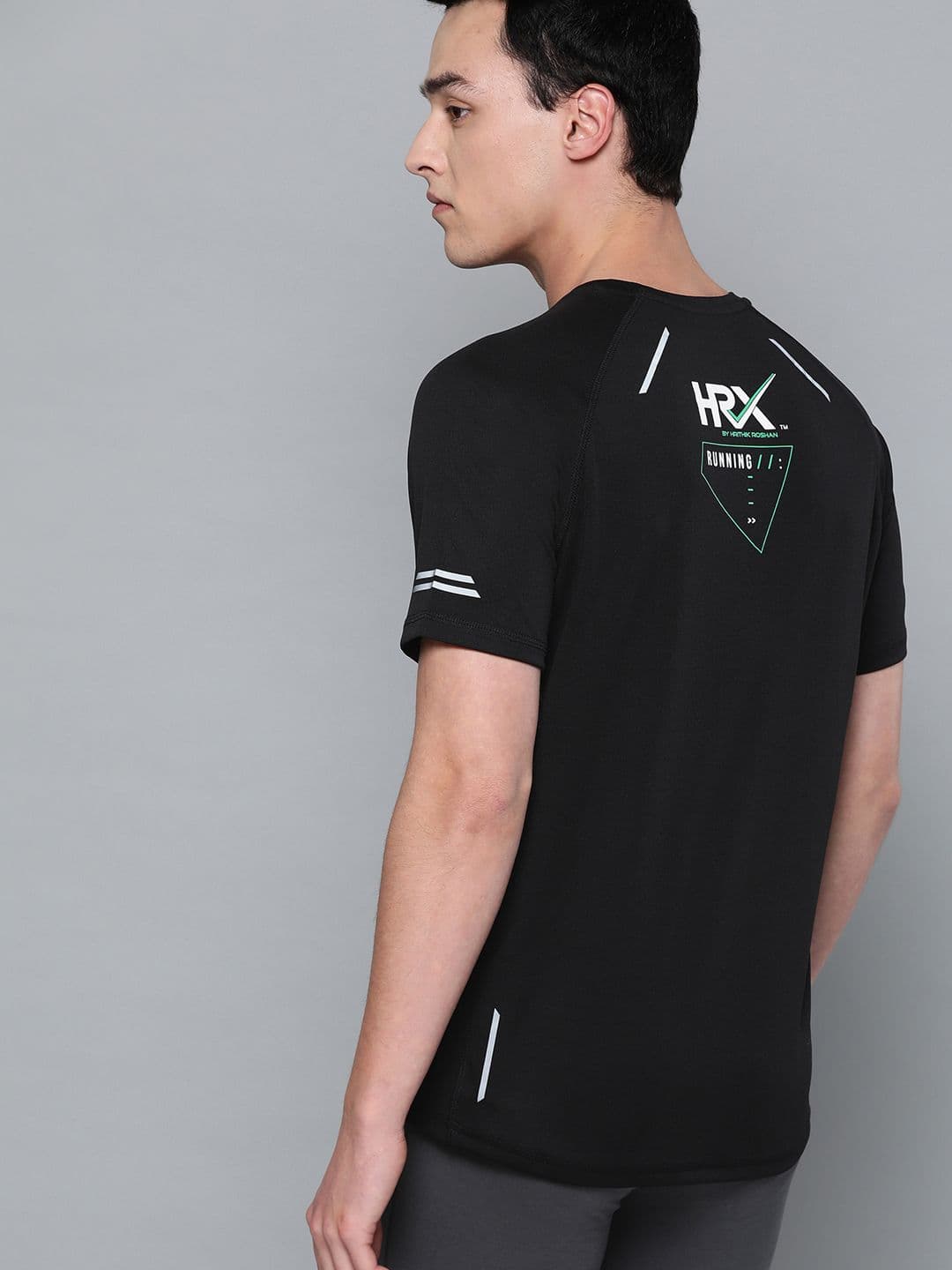 HRX by Hrithik Roshan Men Black Rapid Dry Running T-shirt - view 1