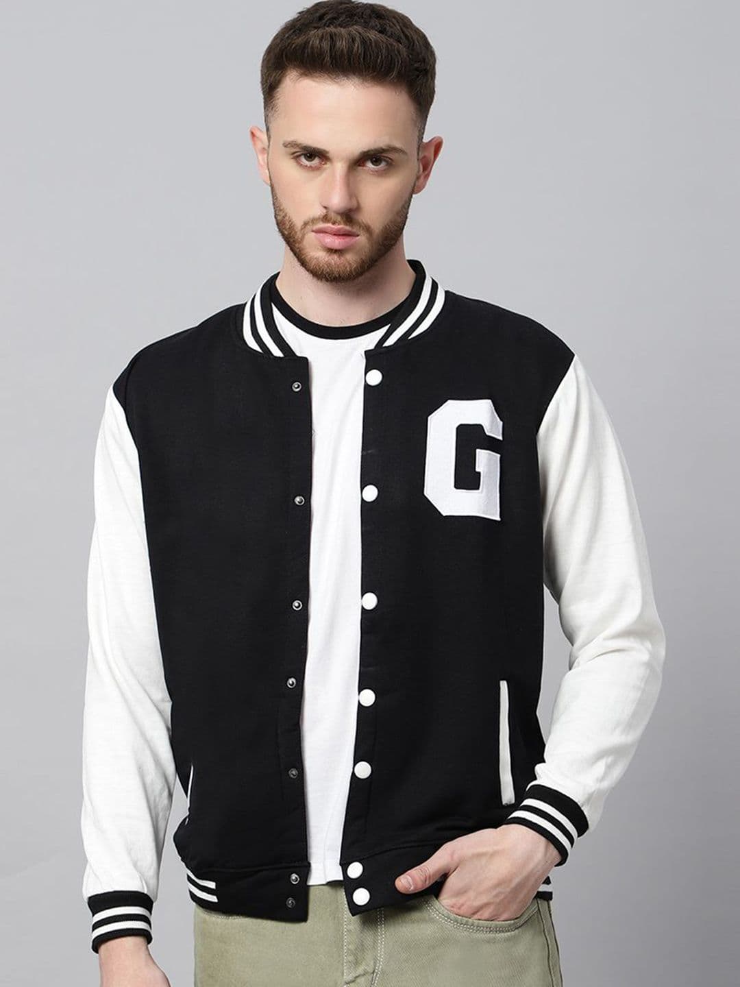 Be Savage Men Windcheater Outdoor Sporty Jacket with Patchwork - view 1