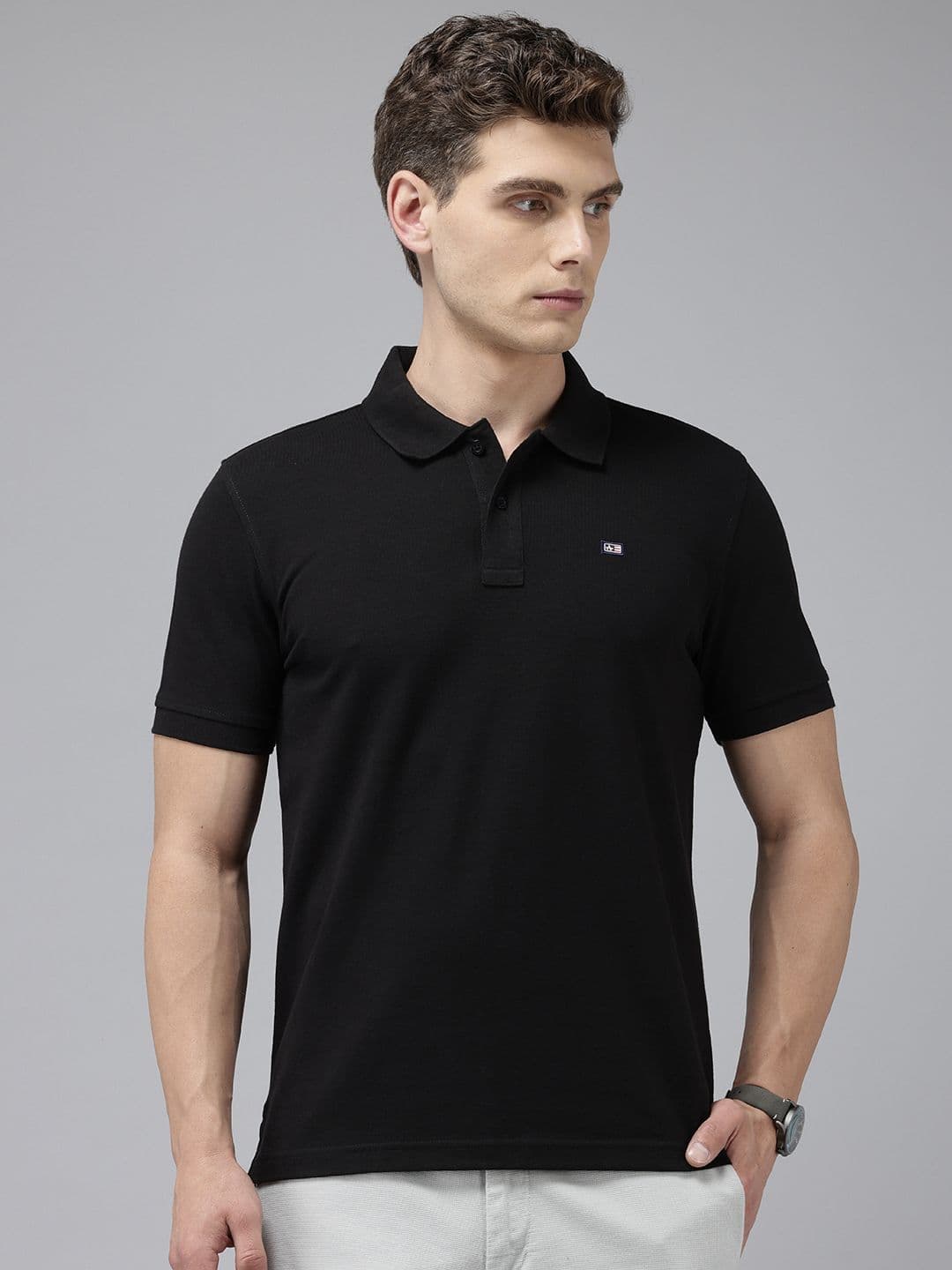 Arrow Solid Polo Collar T-shirt - view 1