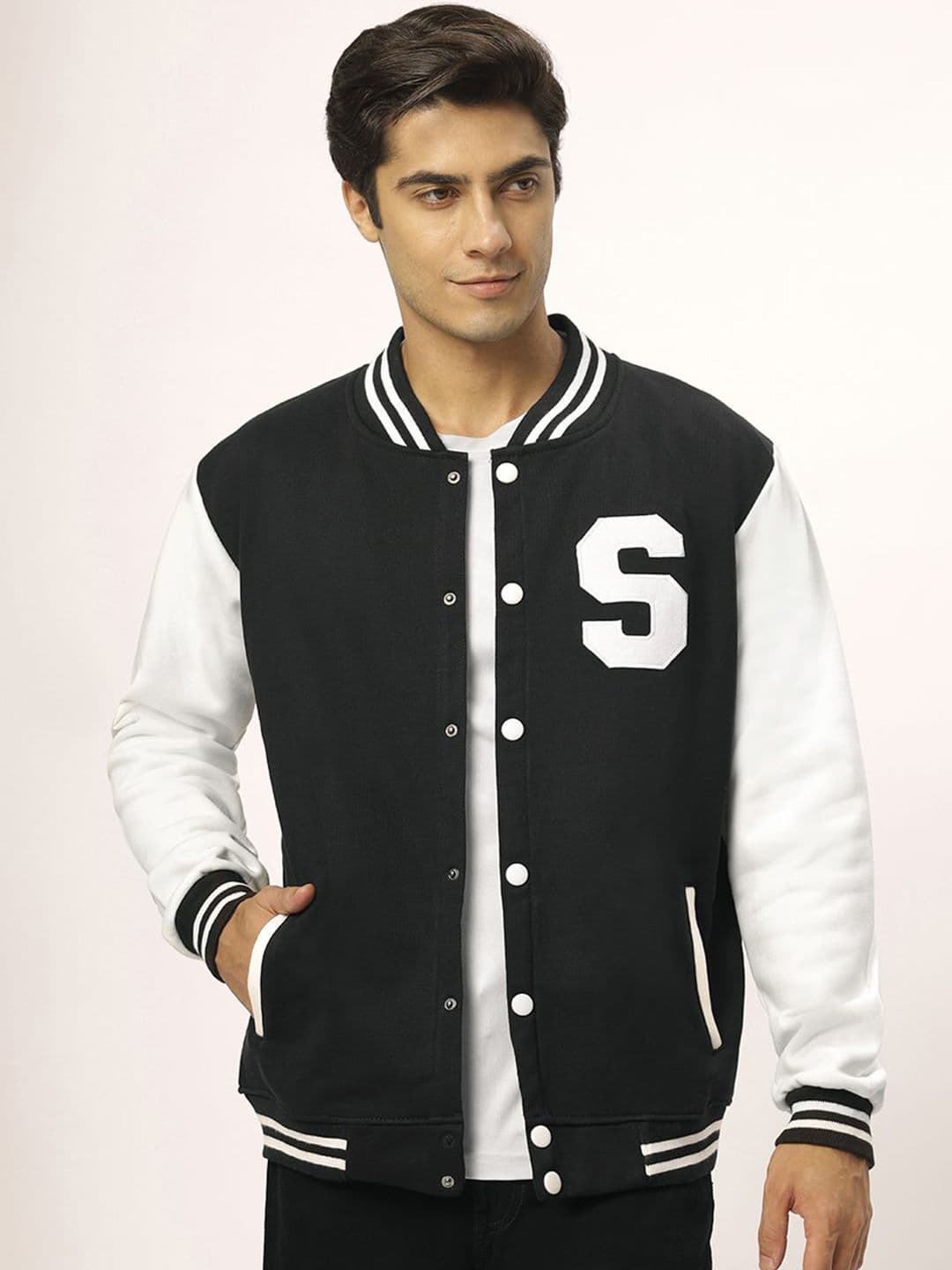 Be Savage Men Windcheater Outdoor Varsity Jacket with Embroidered - view 1