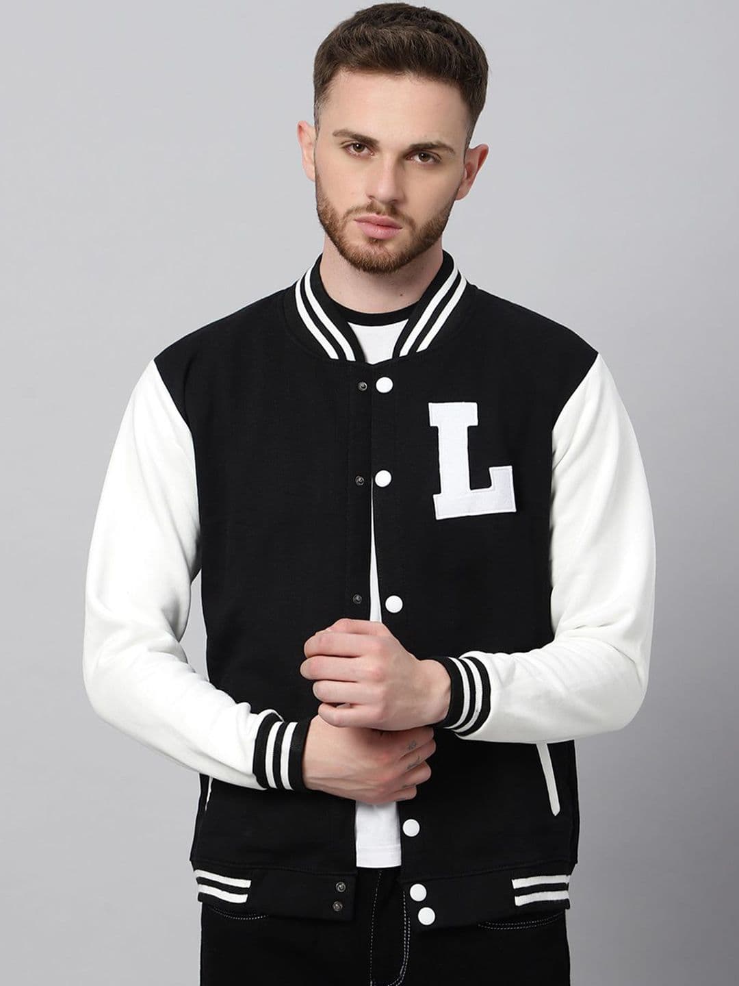 Be Savage Men Windcheater Outdoor Varsity Jacket with Embroidered - view 1