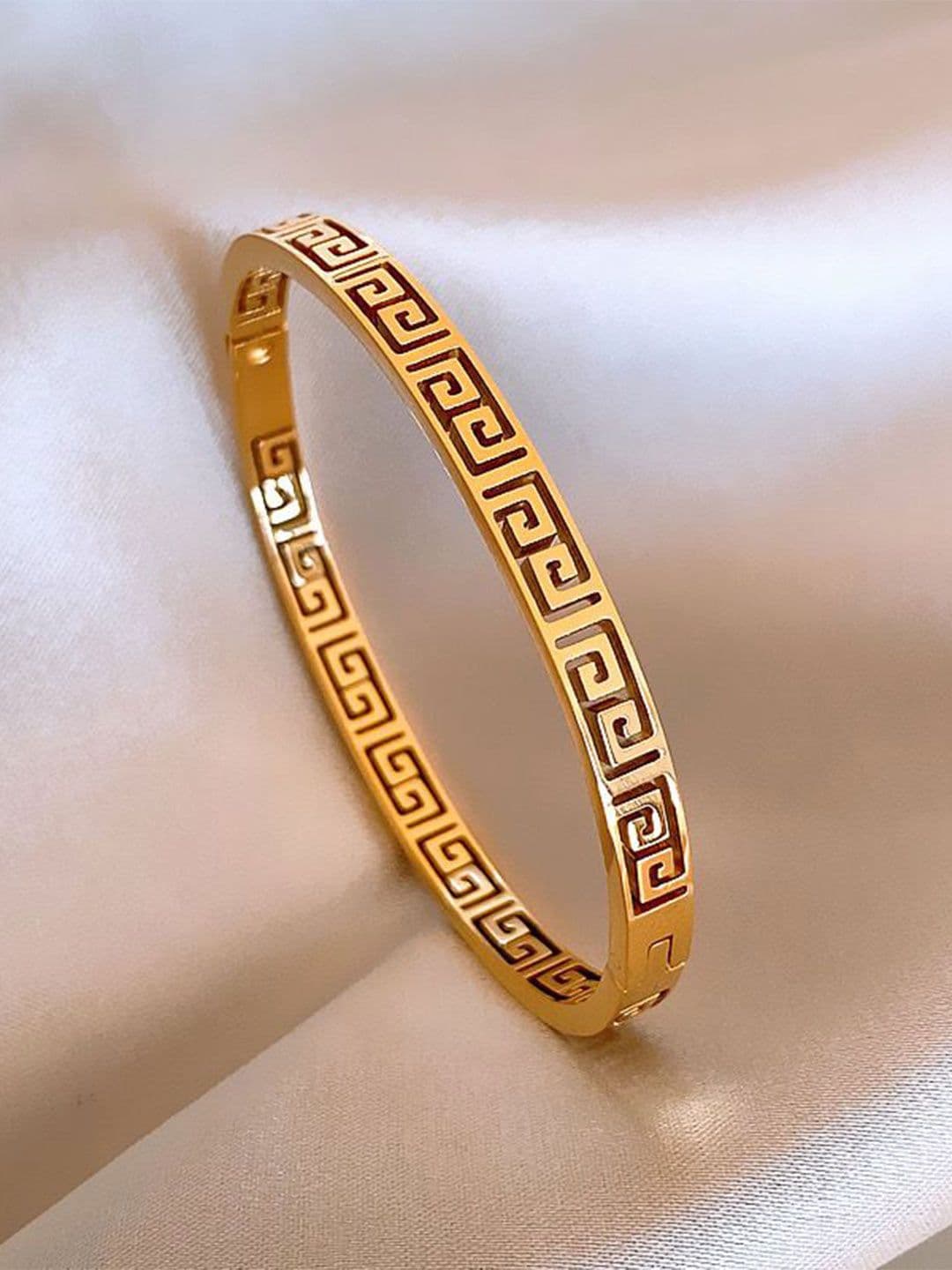 MYKI Gold-Plated Kada Bracelet - view 1