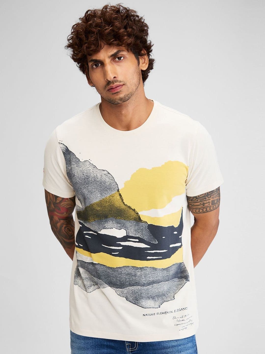 SPYKAR Men Raw Edge Slim Fit T-shirt - view 1