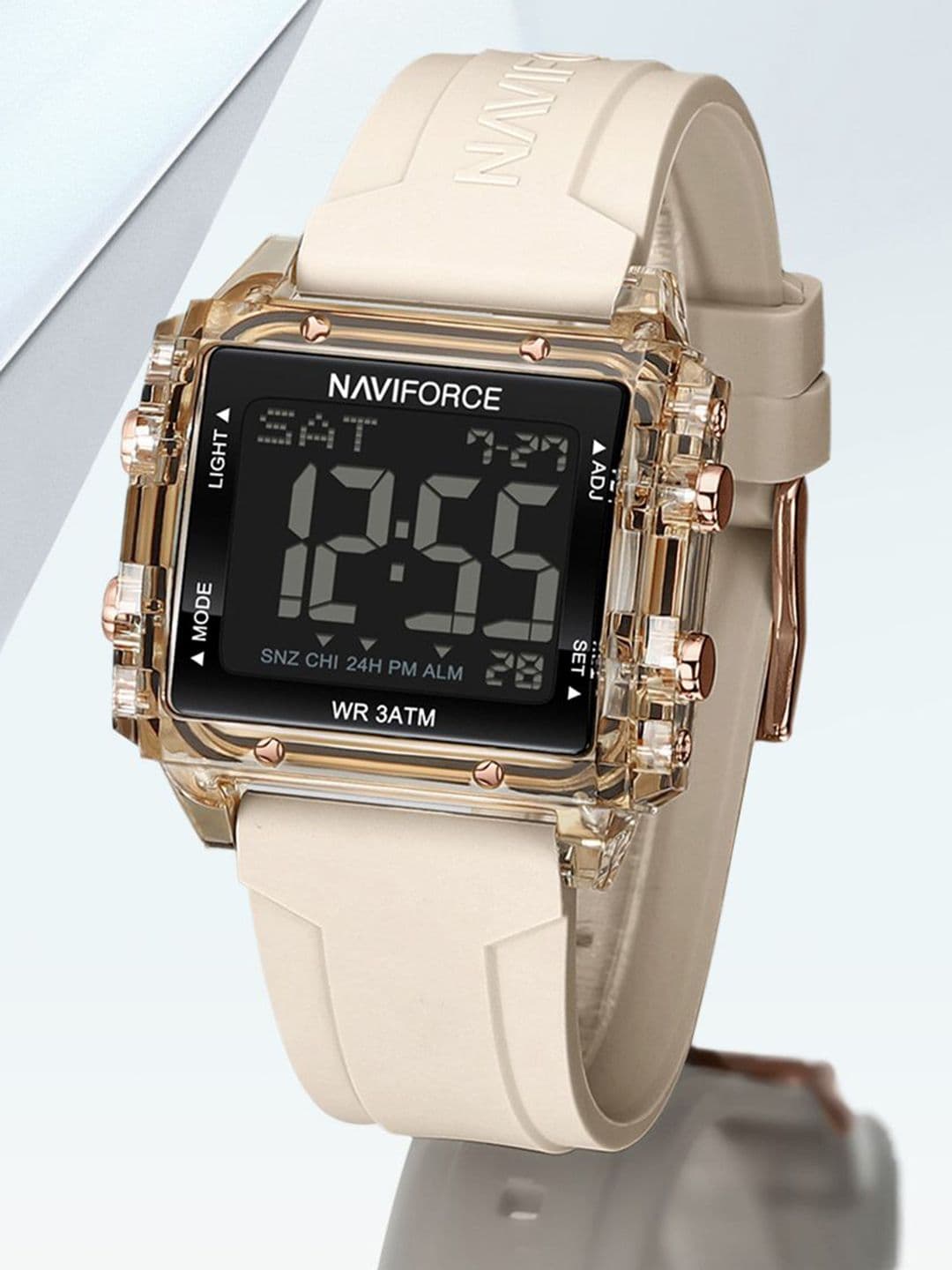 Naviforce Women Brass Embellished Dial & Straps Analogue and Digital Watch NF7101 RGBG - view 1