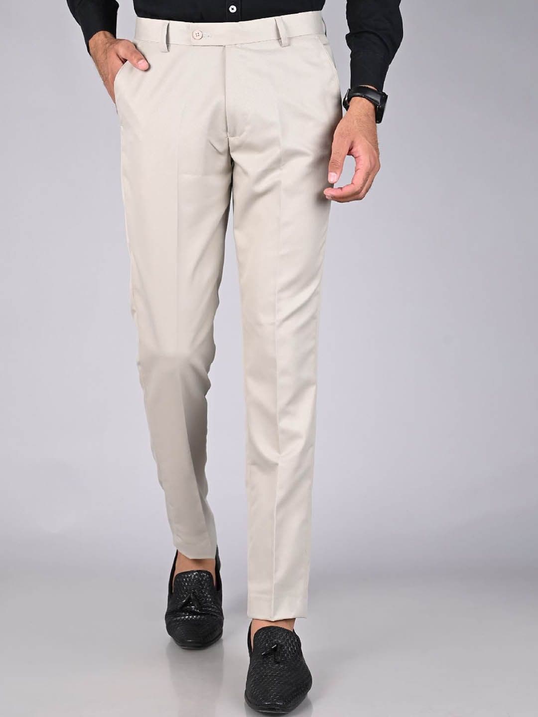 MANCREW Men Smart Mid-Rise Easy Wash Formal Trousers - view 1