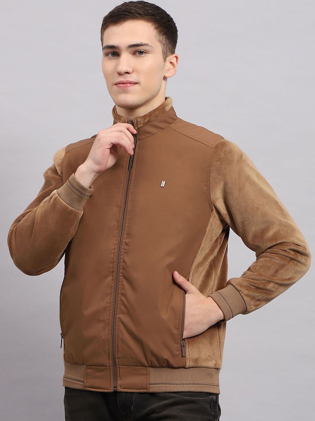 Monte Carlo Men Mock Collar Solid Jacket - view 1