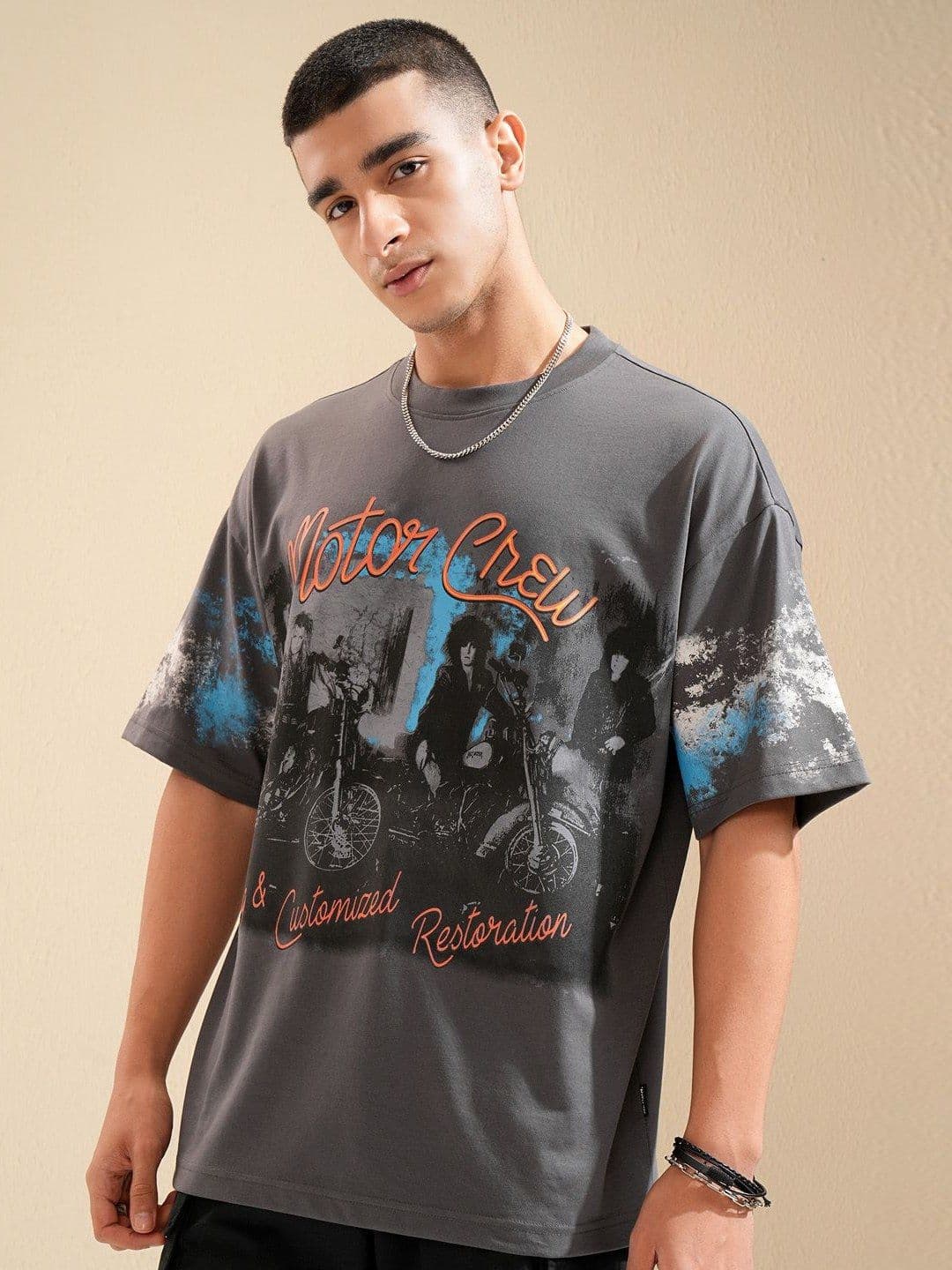 HIGHLANDER Men Graphic Drop Shoulder Oversized Tshirt - view 1