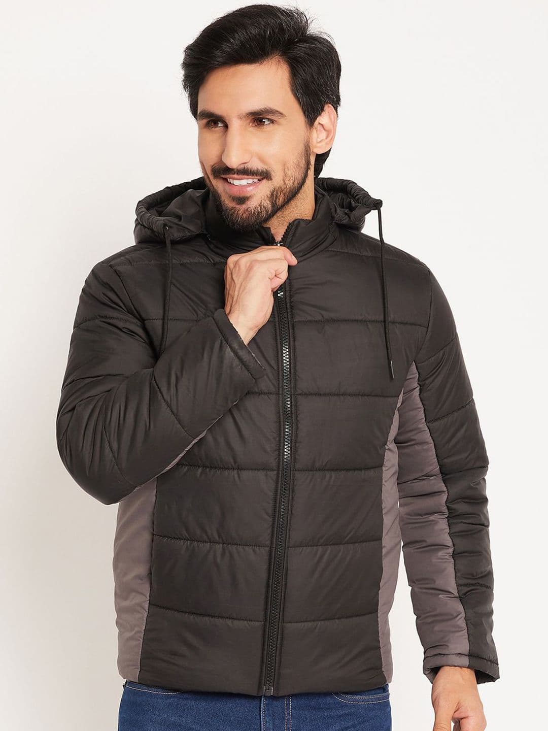 VERO AMORE Men Colourblocked Hooded Puffer Jacket - view 1