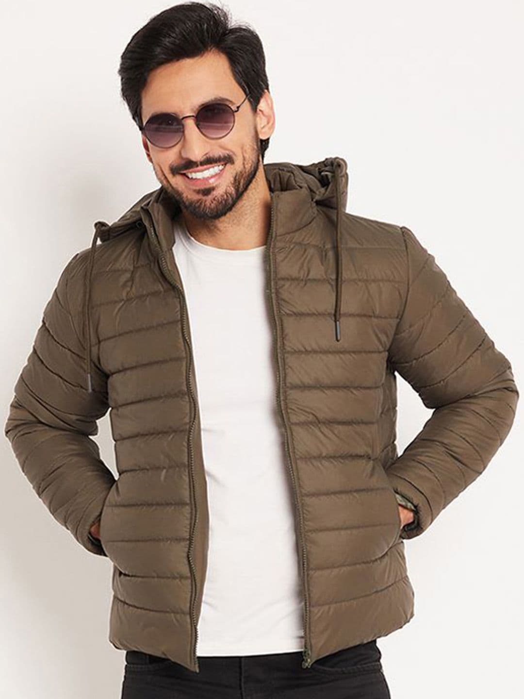 VERO AMORE Men Solid Hooded Quilted Jacket - view 1