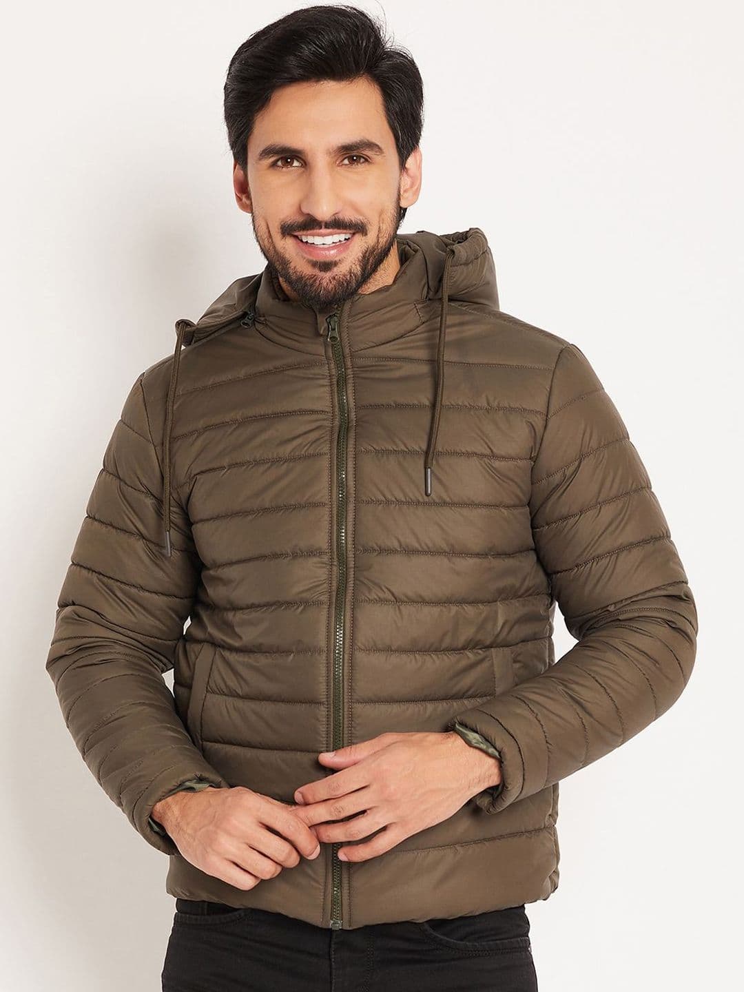 VERO AMORE Men Solid Hooded Quilted Jacket - view 1