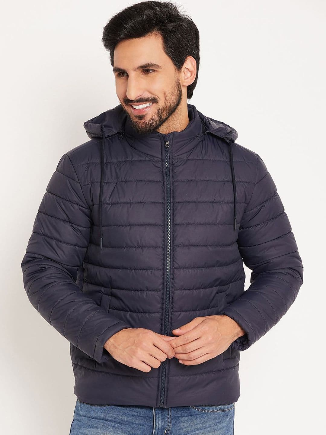 VERO AMORE Men Solid Hooded Quilted Jacket - view 1