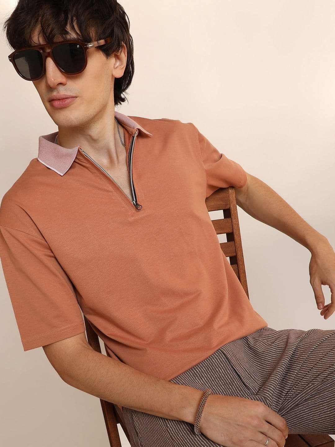 CAHOOT Men Solid Polo Collar Cotton T-shirt - view 1