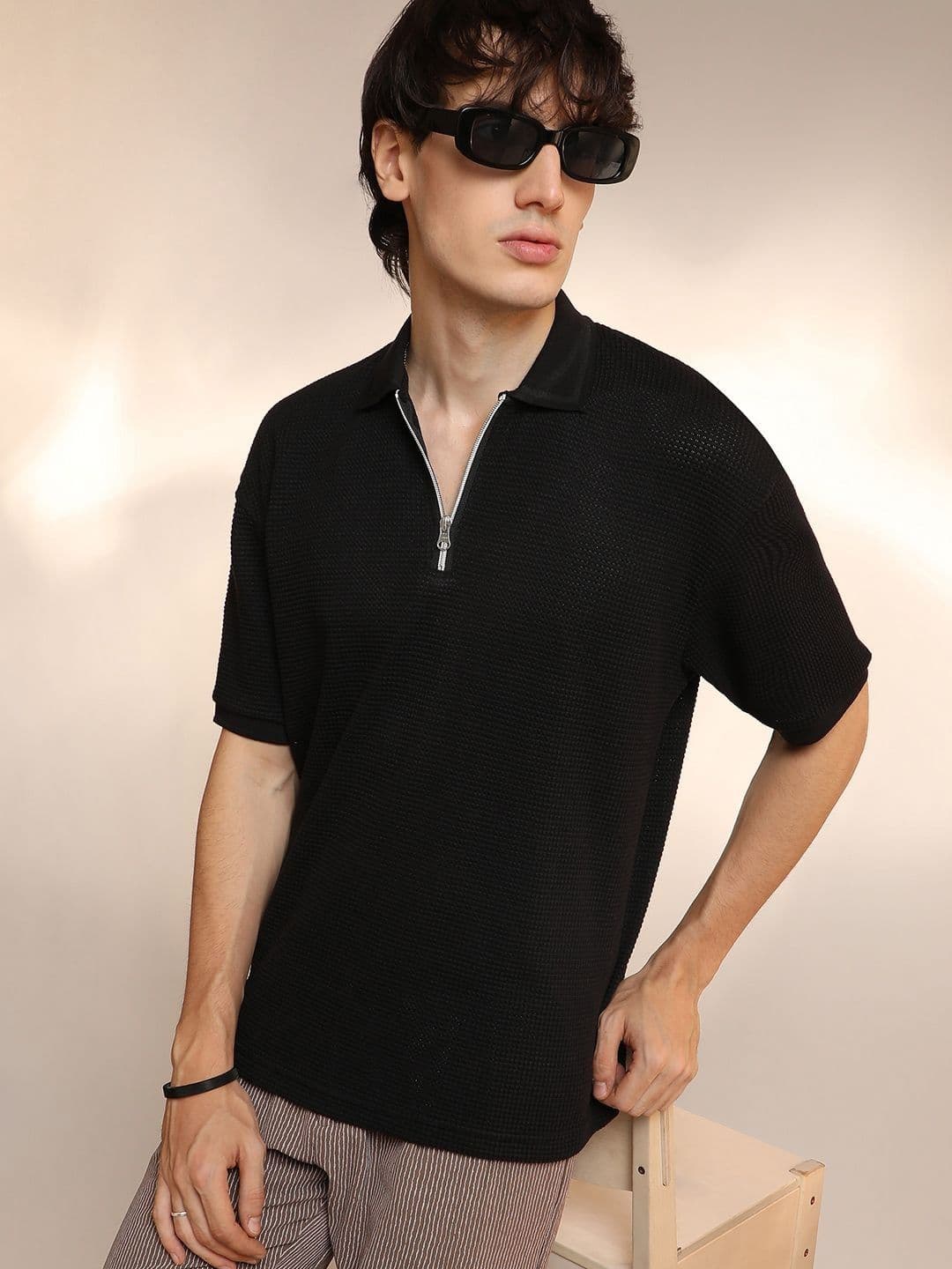 CAHOOT Men Solid Polo Collar Cotton T-shirt - view 1