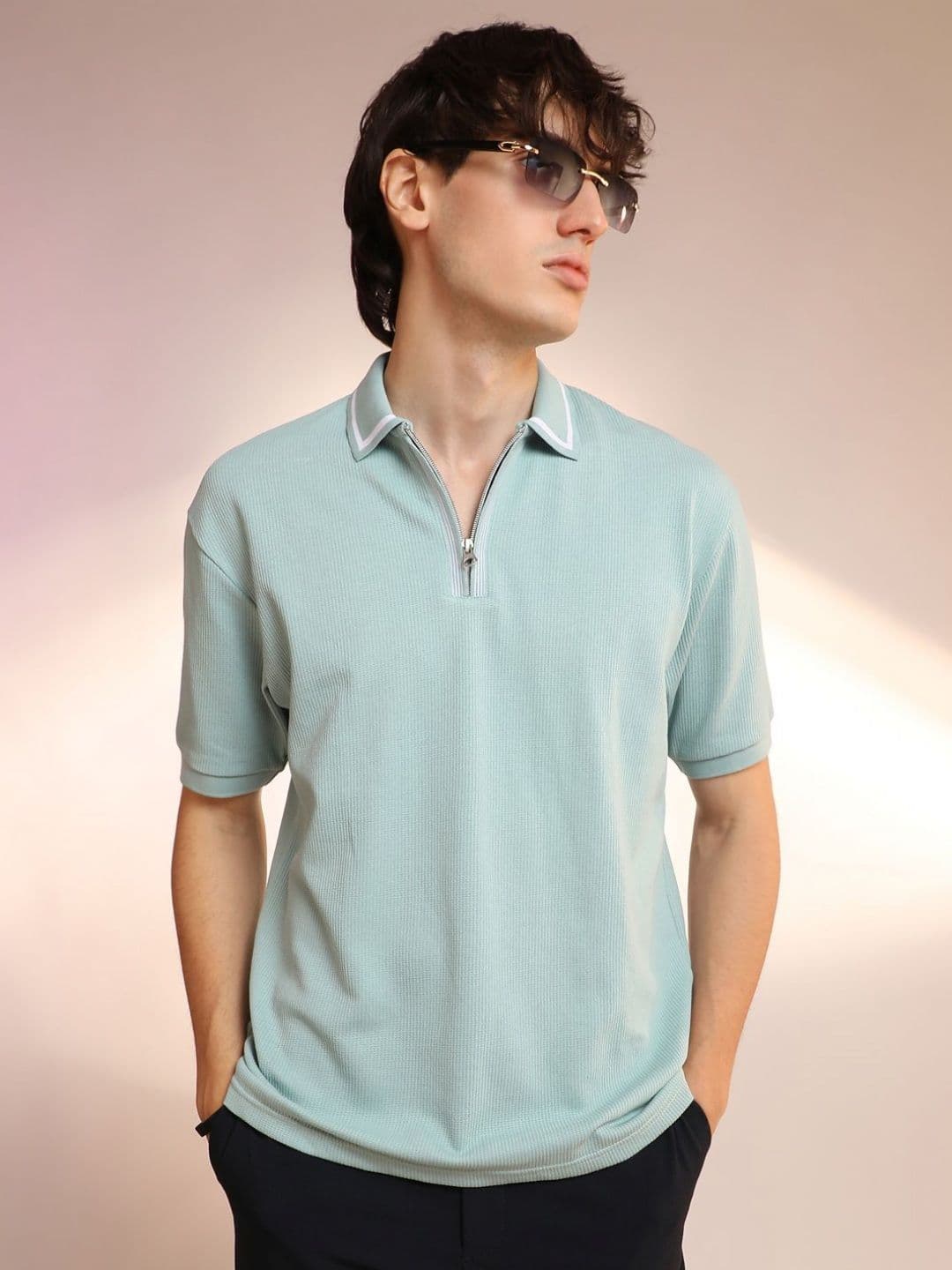 CAHOOT Men Solid Polo Collar Cotton T-shirt - view 1