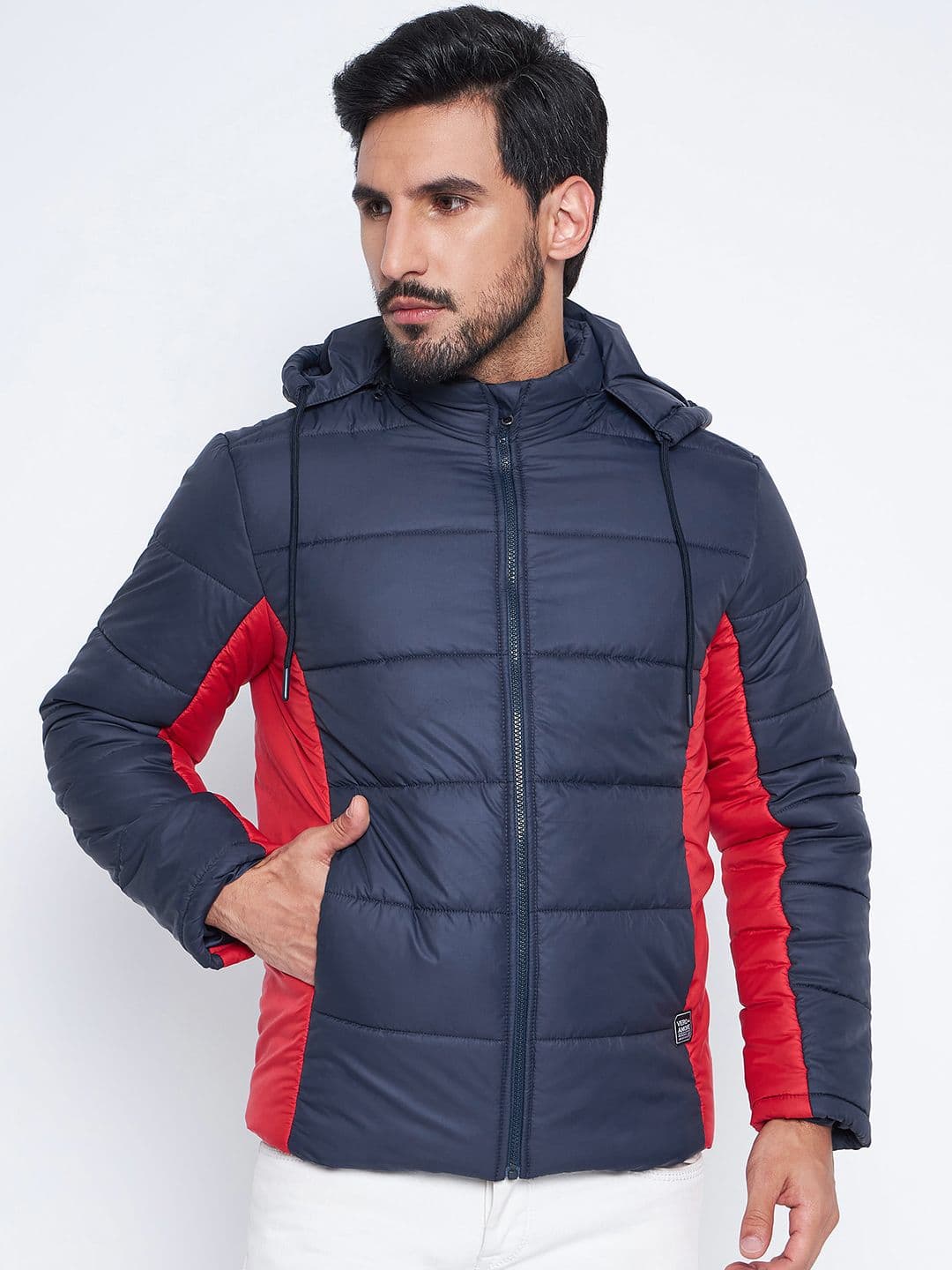 VERO AMORE Men Colourblocked Hooded Puffer Jacket - view 1