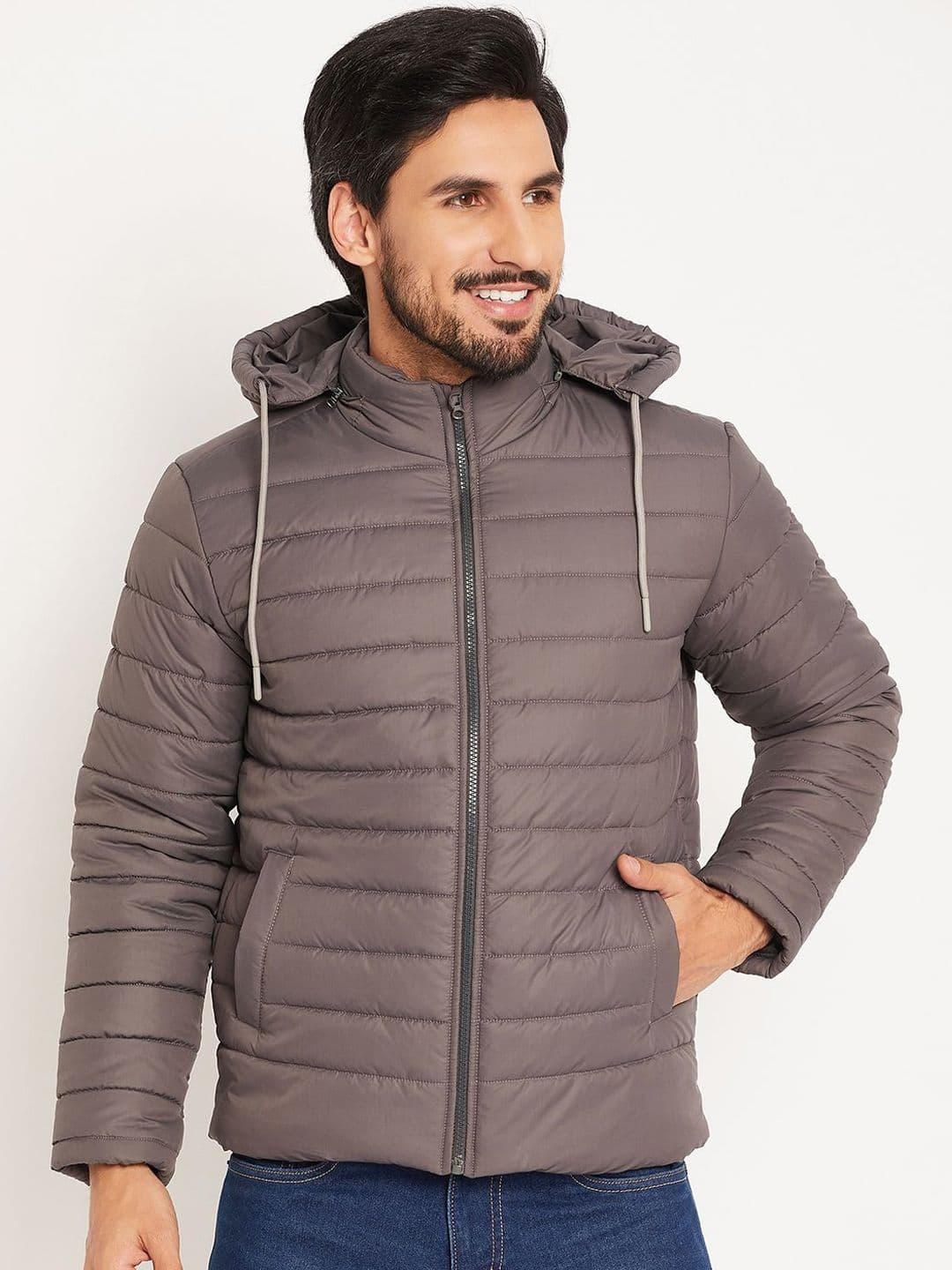VERO AMORE Men Solid Hooded Quilted Jacket - view 1