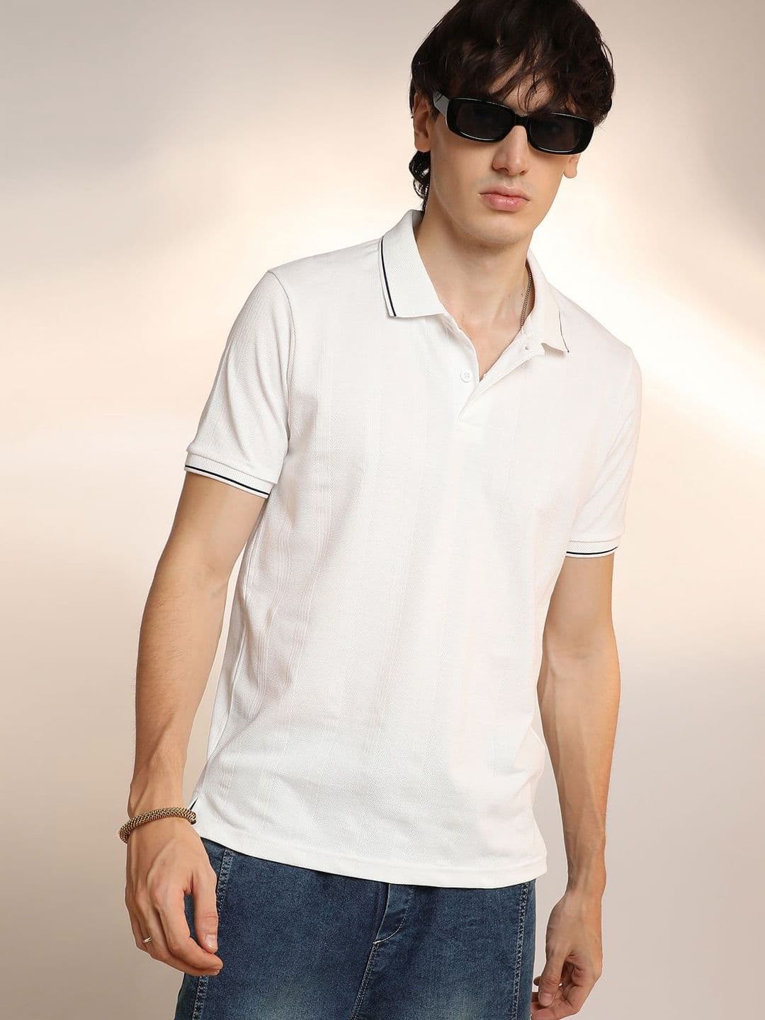 CAHOOT Men Solid Polo Collar Cotton T-shirt - view 1