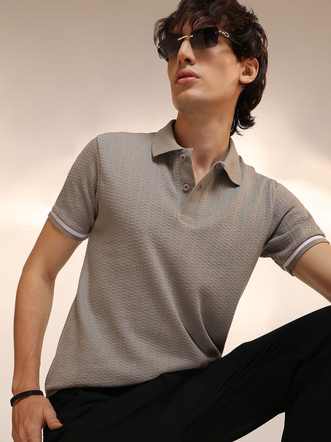 CAHOOT Men Solid Polo Collar Cotton T-shirt - view 1