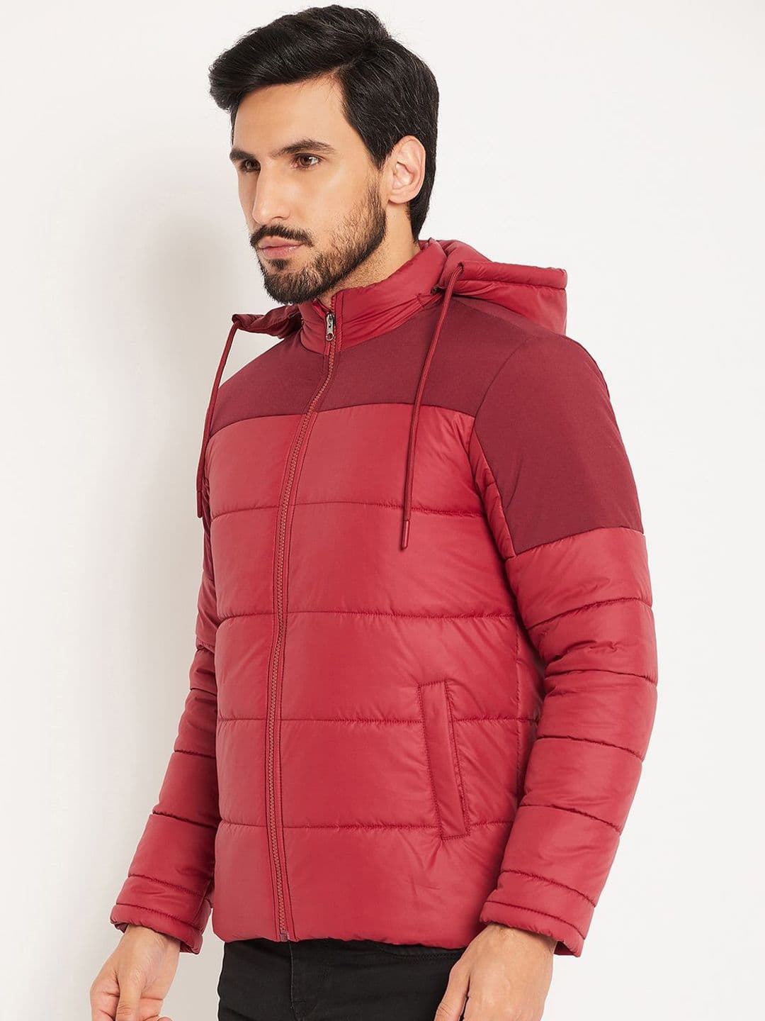 VERO AMORE Men Colourblocked Quilted Hooded Jacket - view 1