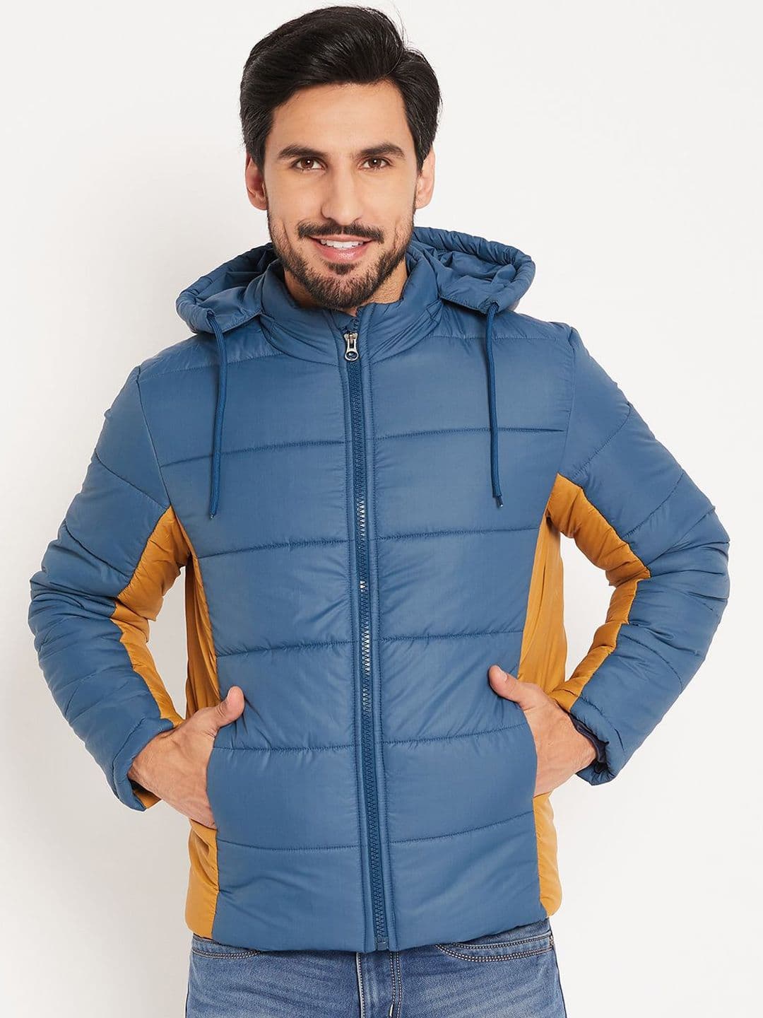 VERO AMORE Men Colourblocked Hooded Puffer Jacket - view 1