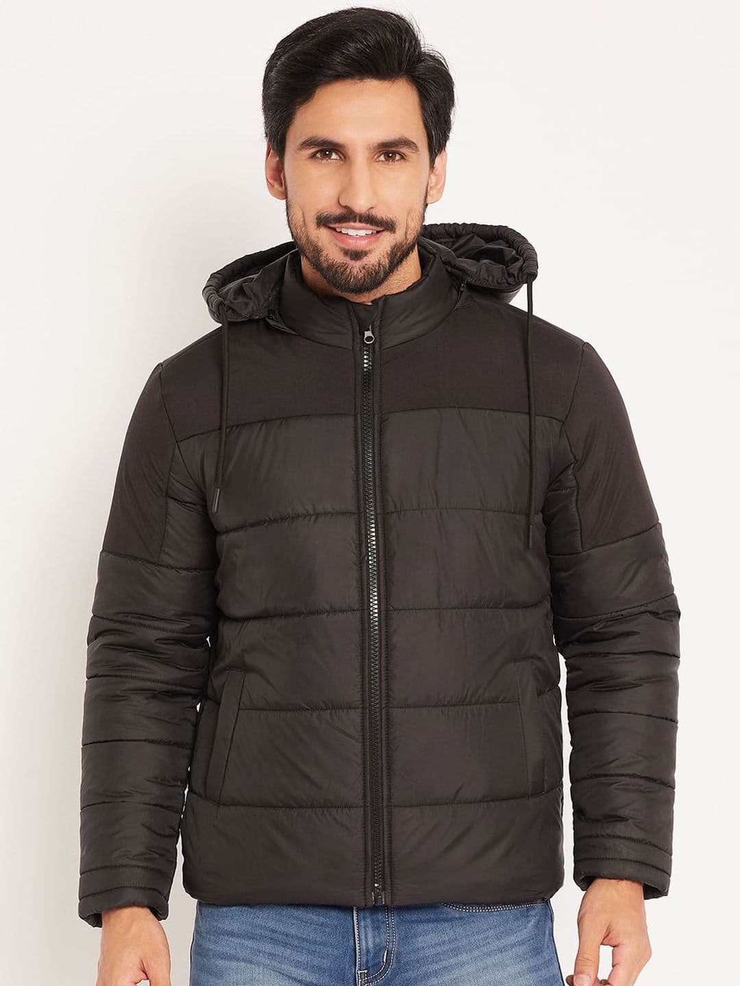 VERO AMORE Men Colourblocked Quilted Hooded Jacket - view 1