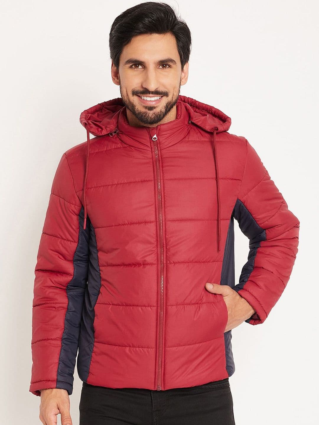 VERO AMORE Men Colourblocked Hooded Puffer Jacket - view 1