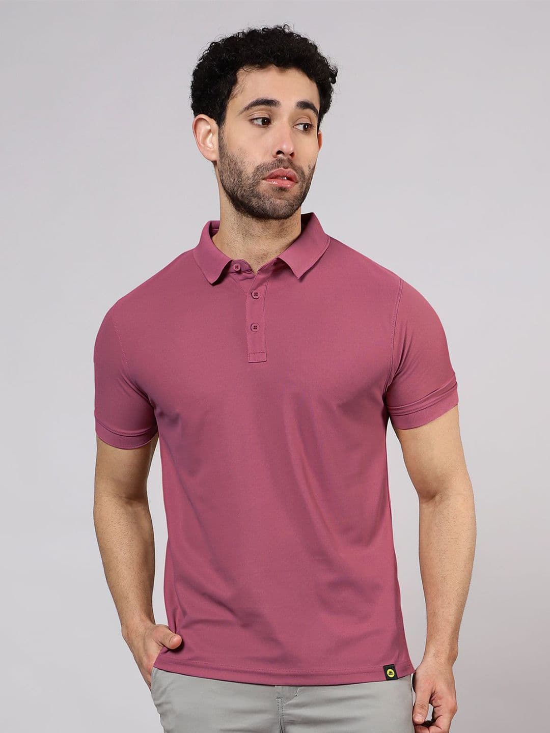 Beyoung Men Solid Polo Collar Cotton T-shirt - view 1